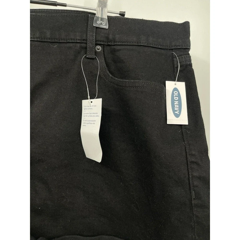 Old Navy 22 Plus OG Short Women Black High Rise Cuffed‎ Denim Shorts 948477-00-1